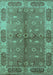 Oriental Turquoise Traditional Rug, urb695turq