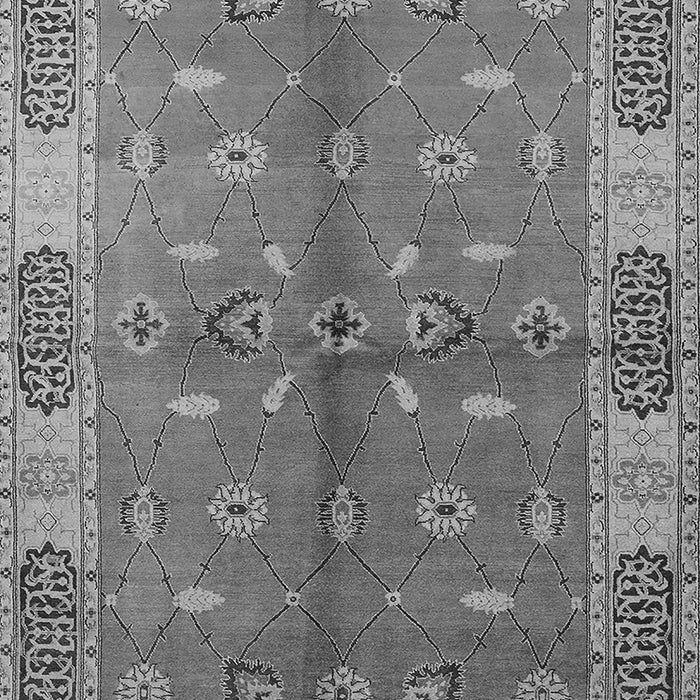 Machine Washable Oriental Gray Traditional Rug, wshurb695gry