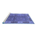 Sideview of Machine Washable Oriental Blue Traditional Rug, wshurb695blu