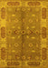 Oriental Yellow Traditional Rug, urb695yw