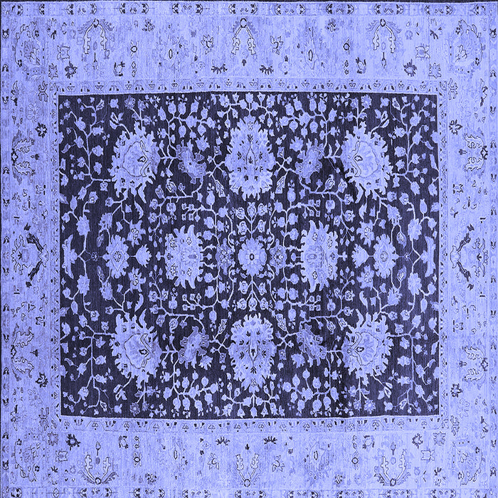 Square Oriental Blue Traditional Rug, urb696blu