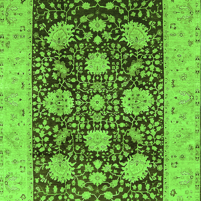 Oriental Green Traditional Rug, urb696grn