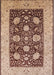Mid-Century Modern Dark Sienna Brown Oriental Rug, urb696