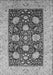 Machine Washable Oriental Gray Traditional Rug, wshurb696gry