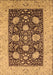 Machine Washable Oriental Brown Traditional Rug, wshurb696brn
