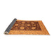 Sideview of Oriental Orange Traditional Rug, urb696org