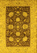 Oriental Yellow Traditional Rug, urb696yw