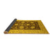 Sideview of Oriental Yellow Traditional Rug, urb696yw