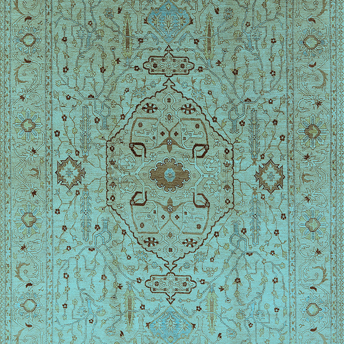 Oriental Light Blue Traditional Rug, urb697lblu