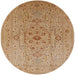 Round Mid-Century Modern Chocolate Brown Oriental Rug, urb697