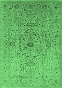 Oriental Emerald Green Traditional Rug, urb697emgrn