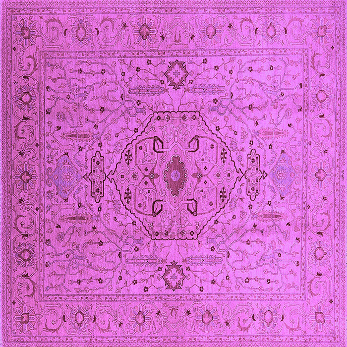 Square Oriental Purple Traditional Rug, urb697pur