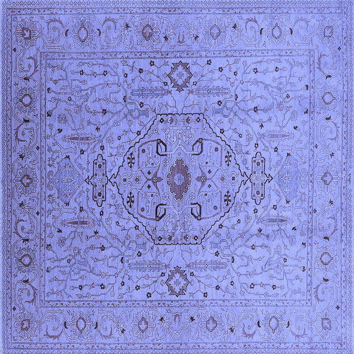 Square Oriental Blue Traditional Rug, urb697blu