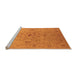 Sideview of Machine Washable Oriental Orange Traditional Area Rugs, wshurb697org