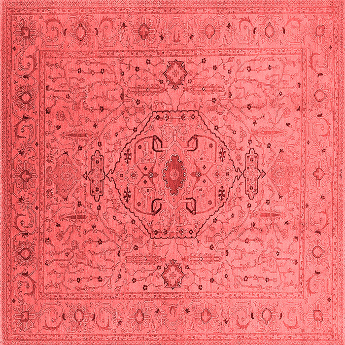 Machine Washable Oriental Red Traditional Rug, wshurb697red