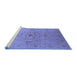 Sideview of Machine Washable Oriental Blue Traditional Rug, wshurb697blu