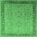 Square Oriental Emerald Green Industrial Rug, urb698emgrn