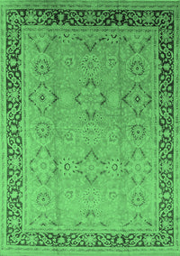 Oriental Emerald Green Industrial Rug, urb698emgrn