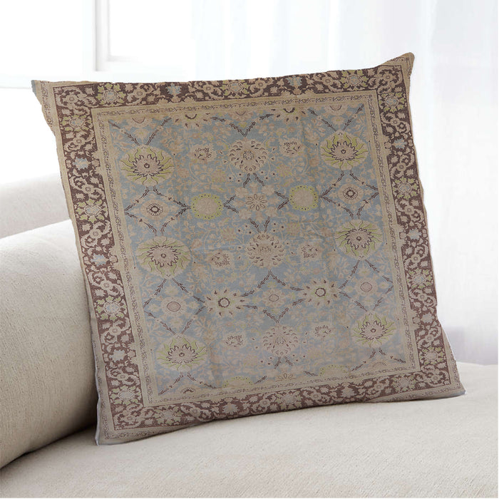Lifestyle Image of Mid-Century Modern Urban Square Brown Throw Pillow, 18 inch by 18 inch, pwurb698