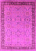 Machine Washable Oriental Pink Industrial Rug, wshurb698pnk