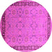 Round Oriental Pink Industrial Rug, urb698pnk