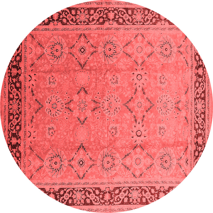 Machine Washable Oriental Red Industrial Rug, wshurb698red