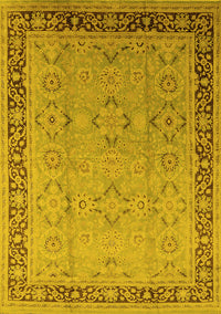 Oriental Yellow Industrial Rug, urb698yw