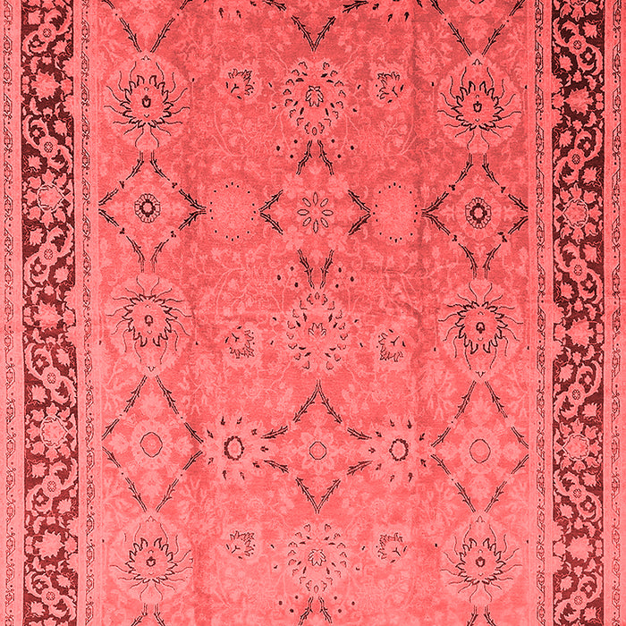 Machine Washable Oriental Red Industrial Rug, wshurb698red