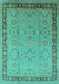 Oriental Turquoise Industrial Rug, urb698turq