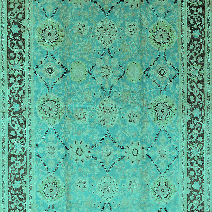 Oriental Turquoise Industrial Rug, urb698turq