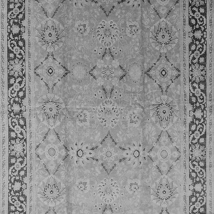 Machine Washable Oriental Gray Industrial Rug, wshurb698gry