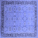 Square Oriental Blue Industrial Rug, urb698blu