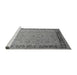 Sideview of Machine Washable Oriental Gray Industrial Rug, wshurb698gry