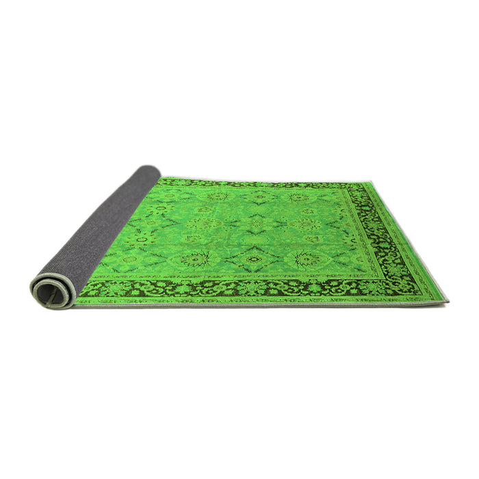 Sideview of Oriental Green Industrial Rug, urb698grn