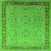 Square Oriental Green Industrial Rug, urb698grn