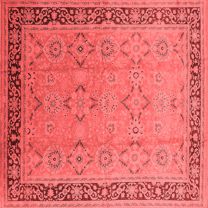 Machine Washable Oriental Red Industrial Rug, wshurb698red