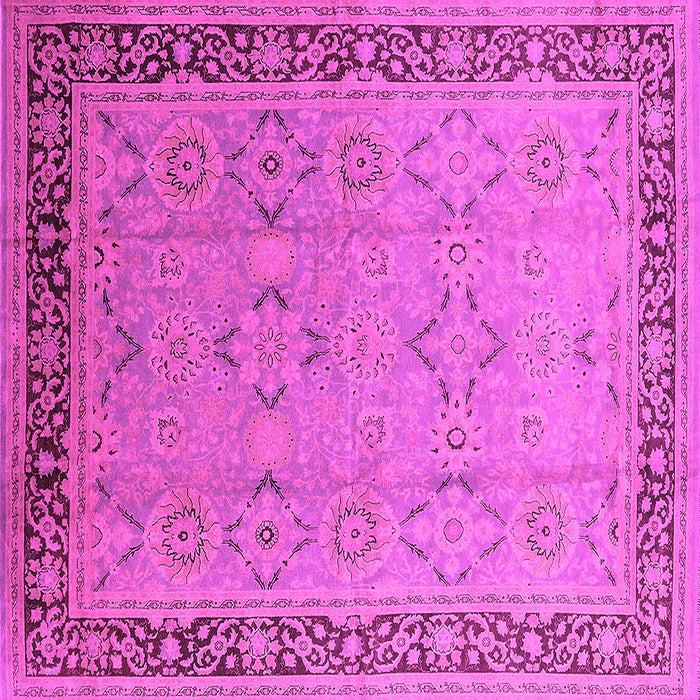 Square Oriental Pink Industrial Rug, urb698pnk