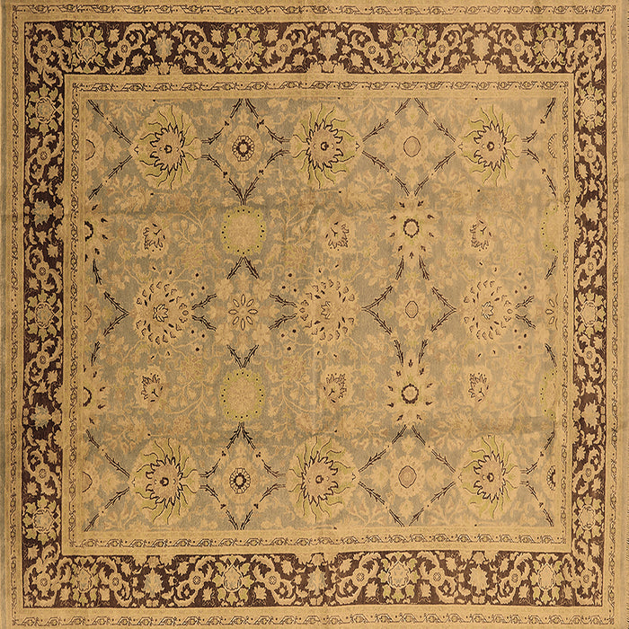 Square Oriental Brown Industrial Rug, urb698brn