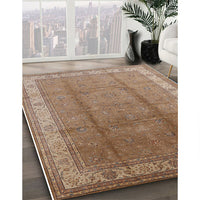 Mid-Century Modern Light Copper Gold Oriental Rug, urb699