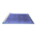 Sideview of Machine Washable Oriental Blue Traditional Rug, wshurb699blu