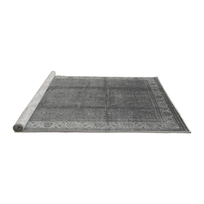 Sideview of Machine Washable Oriental Gray Traditional Rug, wshurb699gry