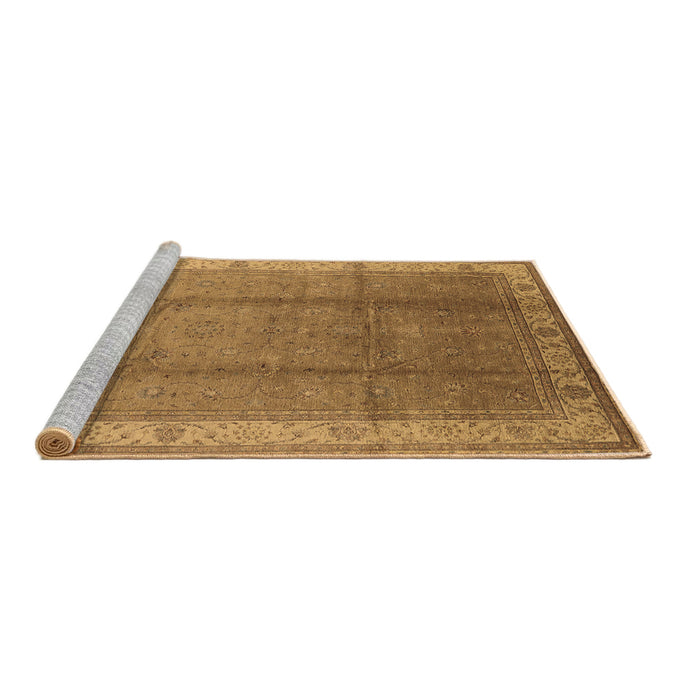 Sideview of Machine Washable Oriental Brown Traditional Rug, wshurb699brn