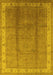 Machine Washable Oriental Yellow Traditional Rug, wshurb699yw