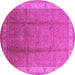 Round Oriental Pink Traditional Rug, urb699pnk