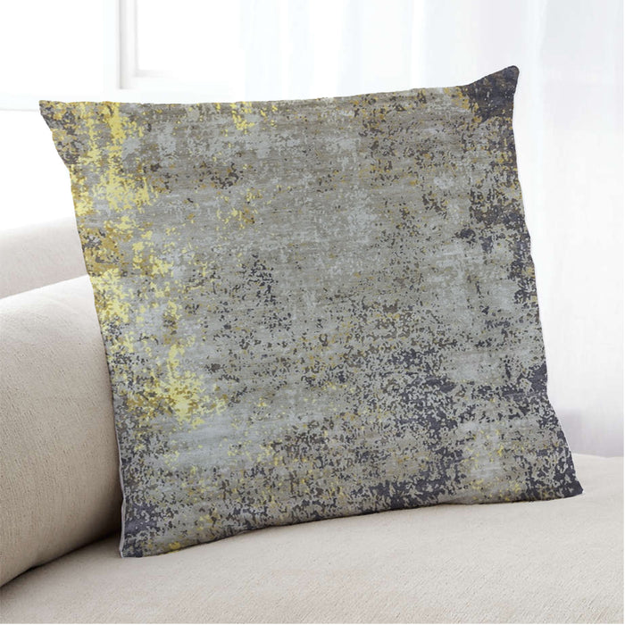 Lifestyle Image of Mid-Century Modern Urban Square Sandstone Brown Throw Pillow, 18 inch by 18 inch, pwurb69