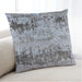 Lifestyle Image of Mid-Century Modern Urban Square Metallic Silver Gray Throw Pillow, 18 inch by 18 inch, pwurb6