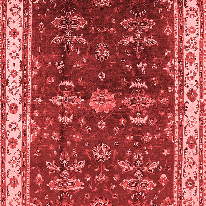 Machine Washable Oriental Red Traditional Rug, wshurb700red