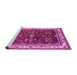 Sideview of Machine Washable Oriental Pink Traditional Rug, wshurb700pnk