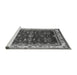 Sideview of Machine Washable Oriental Gray Traditional Rug, wshurb700gry