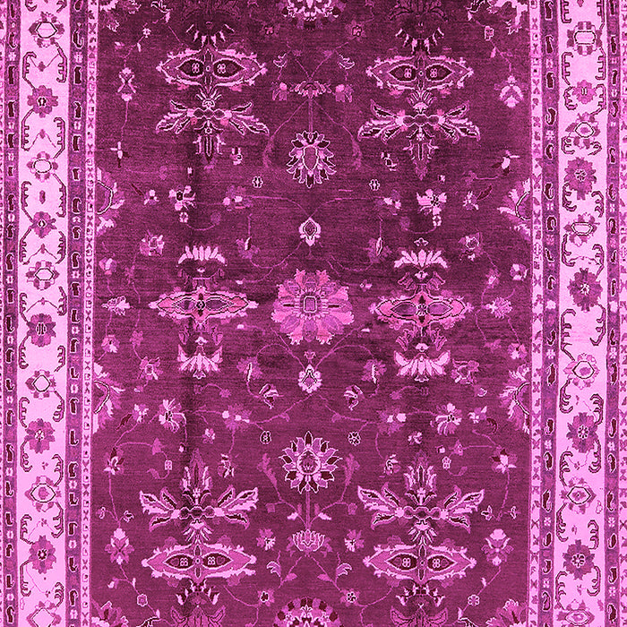 Machine Washable Oriental Pink Traditional Rug, wshurb700pnk